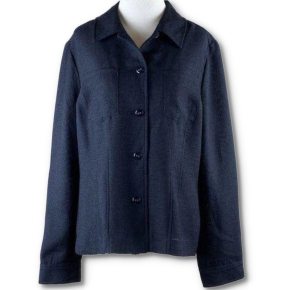 Emma James blazer size 12 navy blue with pockets 90s vintage - Picture 10 of 10